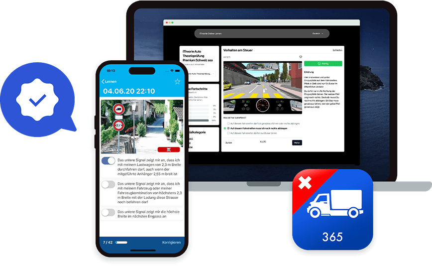 Lastwagen Test Chauffeurzulassung